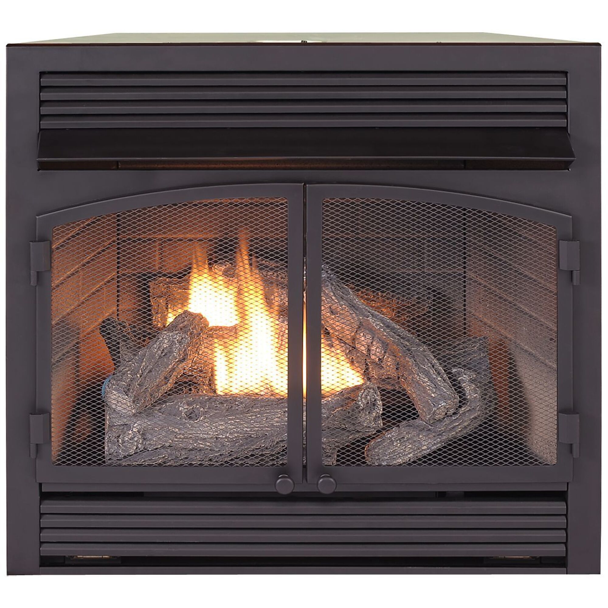 Bluegrass Living, Ventless Gas Fireplace Insert Ventless Firebox, Heat Output 32000 Btu/hour